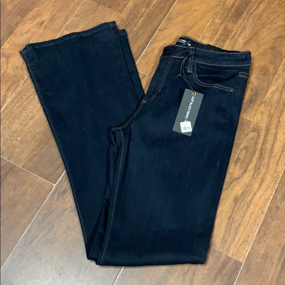 Just black denim boot cut jeans size 29